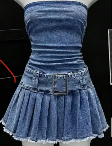 SHEIN 원피스 데님 숏 원피스