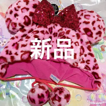 3 핑크 디즈니 미니 팬캡 레오파드 무늬 표범 무늬 레오파드 무늬