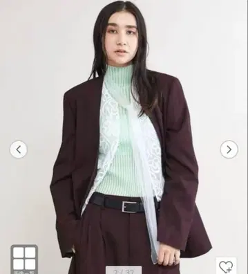 [ 당일 발송 ] AEWEN MATOPH 버건디 테일러드 자켓