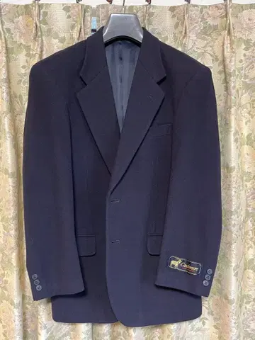캐시미어 테일러드 다크 네이비 보라색 자켓 미사용 새상품