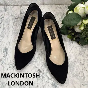 매킨토시 런던 스웨이드 펌프스 22.5cm 블랙