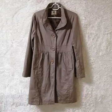 부즈루드 카키 실크 혼방 트렌치코트 M