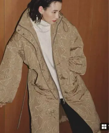 투데이풀 자카드 다운 코트 36