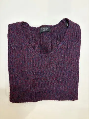 EPOCA V넥 니트 보라색