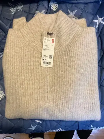 수플레 얀 하프 지퍼 스웨터 & 보아 플리스 자켓 남성용 M 사이즈