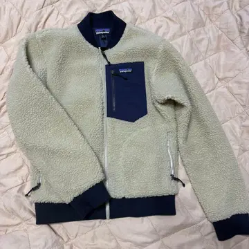 patagonia 플리스 자켓 XS 베이지/네이비