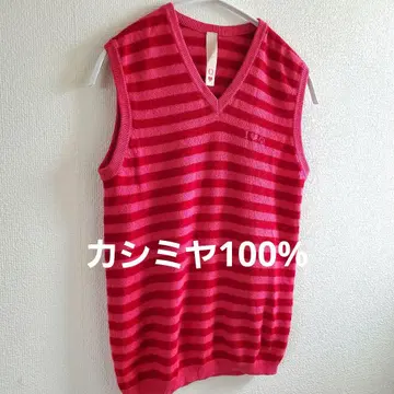 캐시미어 100% 큐 하트 니트 베스트 38