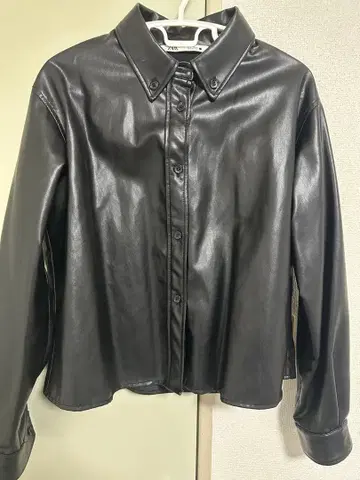 ZARA 블랙 가죽 자켓 S