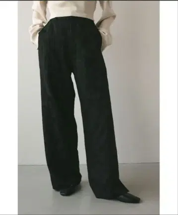 스타일 믹서 자카드 슬릿 팬츠