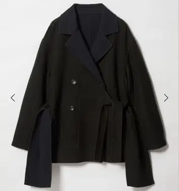 새상품 ATTISESSION 리버서블 벨트 코트 그레이