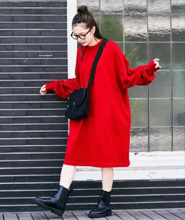 FREAK'S STORE 니트 원피스 레드