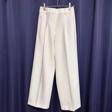 [ 미사용 ] 플라스테 PLST 웜 리저브 와이드 팬츠 화이트 XS