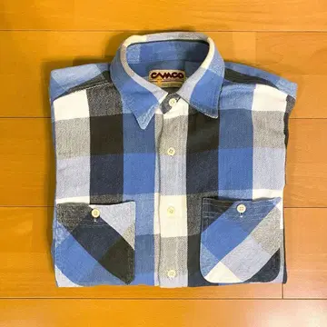 CAMCO 체크 무늬 플란넬 셔츠 긴팔 L