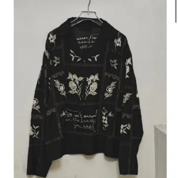 todayful 자수 패치워크 셔츠 블랙