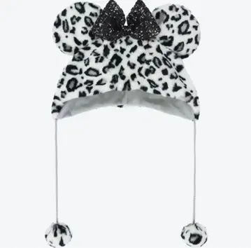 레오파드 무늬 미니 모자