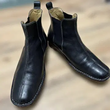 REGAL 가죽 사이드 고어 부츠 블랙 24cm