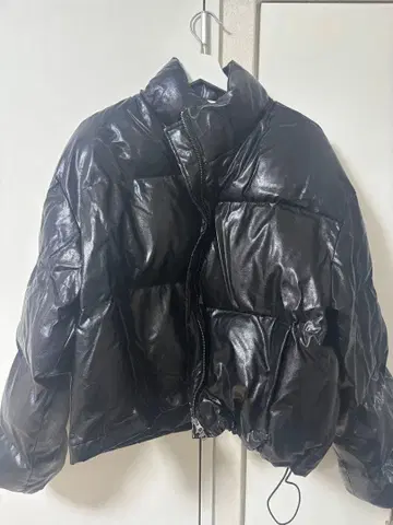 cosyharu 가죽 패딩 다운 자켓