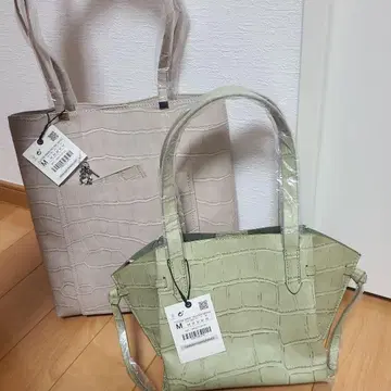 ZARA 크로커다일풍 백 2개 세트