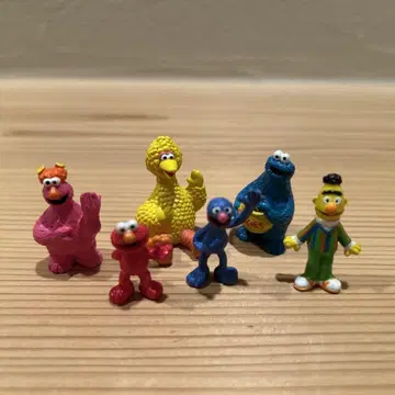 레트로 세서미 스트릿 미니 피규어 당시물 6개 세트 쿠키 몬스터