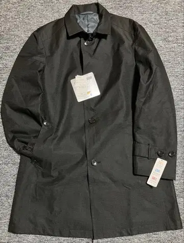[ 시마무라 ] 경량 발수 방풍 블랙 스텐카라 코트 M 비즈니스 코트