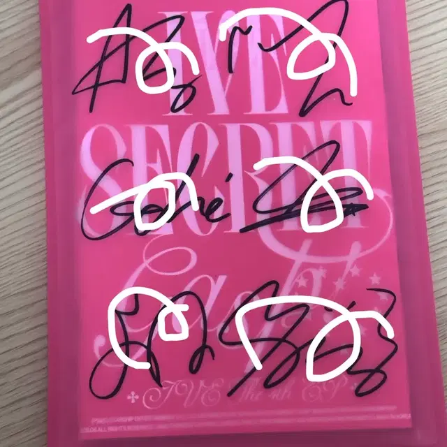 아이브 친필 싸인 앨범 secret