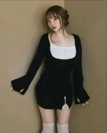 andmary Poppy lace mini dress