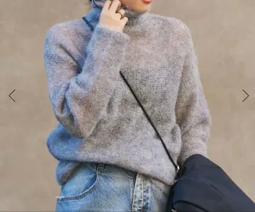 plage 알파카 믹스 버튼 니트