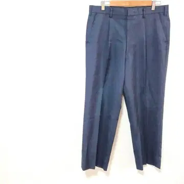 네이비 슬랙스 센터 프레스