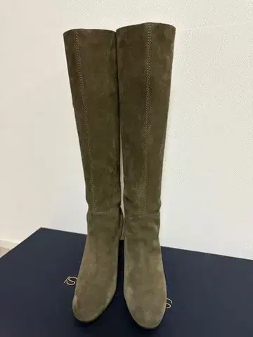 미사용 새상품 세르지오로시 그레이 스웨이드 롱 부츠