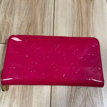 에나멜 장지갑 핑크