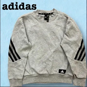 아디다스 맨투맨 트레이닝복 쓰리 스트라이프 M 그레이