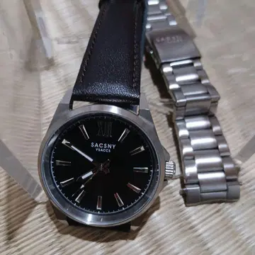SACSNY 아날로그 손목시계 블랙