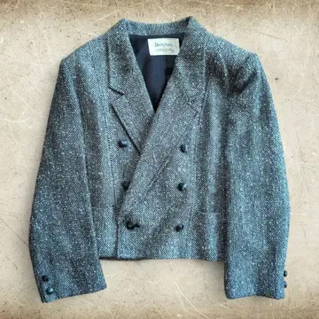 DANAPARIS 트위드 테일러드 자켓 헤링본 빈티지