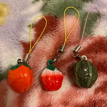 후르츠형 스트랩 3개 세트 핸드메이드