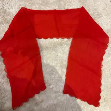 빨간색 스톨 조젯