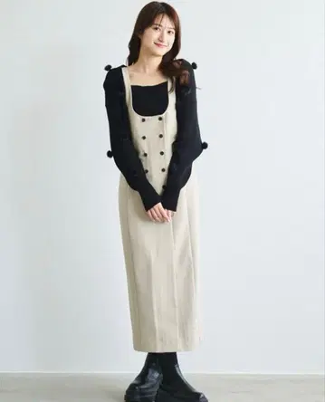 택 포함 새상품 COCODEAL 하이웨스트 점프 스커트 베이지 사이즈 2