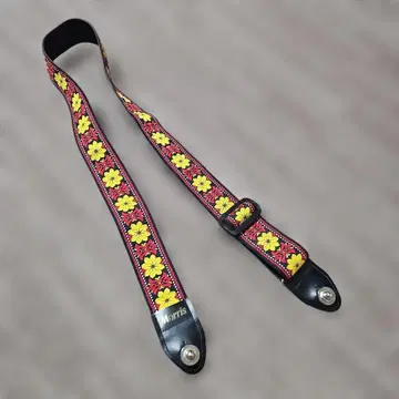 MORRIS 기타 스트랩 꽃무늬 모리스 빨간색