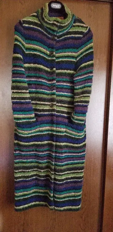 MISSONI 스트라이프 니트 롱 코트