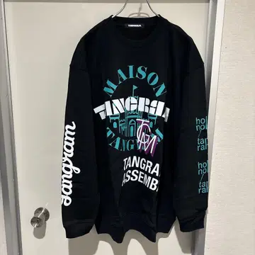TANGRAM 블랙 맨투맨 TANGRAM XXL