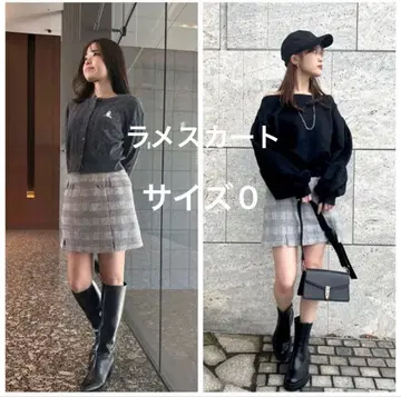 새상품 리랜드트루 자켓 디테일 미니 스코트 체크 그레이