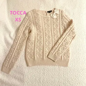 TOCCA 아이보리 리본 포함 니트 XS