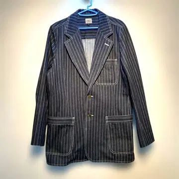 BILLVAN 네이비 스트라이프 테일러드 자켓