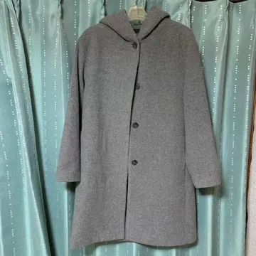 유니클로 그레이 후드 부착 체스터 코트 S 사이즈