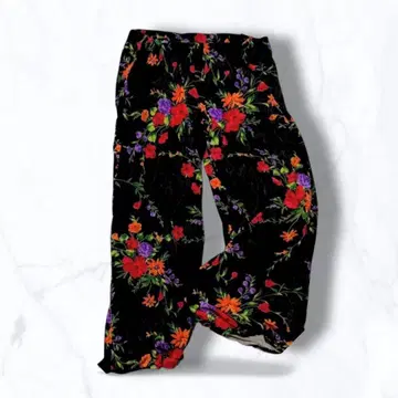 빈티지 90s 00s 꽃무늬 와이드 팬츠 비비드 개성 있고 화려한