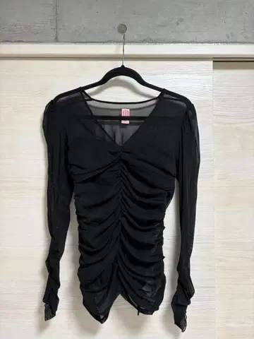 FETICO x STUDIOUS TULLE GATHERED TOP