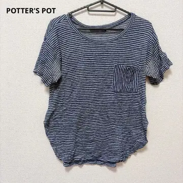 POTTER'S POT 네이비 스트라이프 반팔 티셔츠