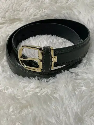 ELEGANCE 엘레강스 벨트 블랙 골드 금장 장식 프랑스제 슬림