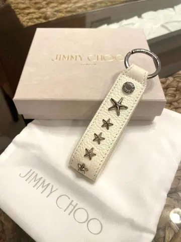 지미추 스타 장식 가죽 키링