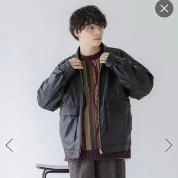 RAGEBLUE 합성 가죽 스웨이드 플랩 충전솜 블루종