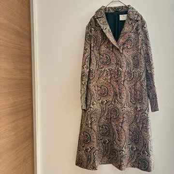 70s 빈티지 원피스 페이즐리 무늬 쇼와 레트로 구제 의류